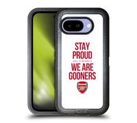 Head Case Designs Officially Licensed Arsenal FC Stay Proud Gunners Ultra-Armoured Shockproof Case [Military Grade Protection] Compatible With Google Pixel 9A