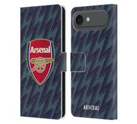 Head Case Designs Officially Licensed Arsenal FC Third 2021/22 Crest Kit Leather Wallet Case Compatible With Apple iPhone 17 Air