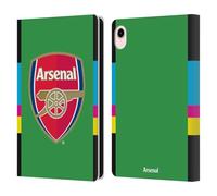 Head Case Designs Officially Licensed Arsenal FC Third Goalkeeper 2016/17 Crest Kit Leather Wallet Case Compatible With Apple iPad mini (2021/2024)
