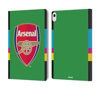 Head Case Designs Officially Licensed Arsenal FC Third Goalkeeper 2016/17 Crest Kit Leather Wallet Case Compatible With Apple iPad Air 13 2024/2025