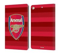 Head Case Designs Officially Licensed Arsenal FC Training Red Crest 2 Leather Wallet Case Compatible With Apple iPad 9.7 2017 / iPad 9.7 2018