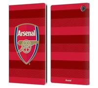 Head Case Designs Officially Licensed Arsenal FC Training Red Crest 2 Leather Wallet Case Compatible With Amazon Fire Max 11 2023