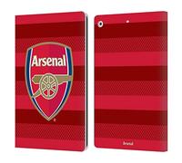 Head Case Designs Officially Licensed Arsenal FC Training Red Crest 2 Leather Wallet Case Compatible With Apple iPad 10.2 2019/2020/2021
