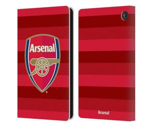 Head Case Designs Officially Licensed Arsenal FC Training Red Crest 2 Leather Wallet Case Compatible With Amazon Fire 7 2022