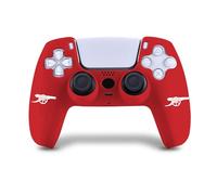 Head Case Designs Officially Licensed Arsenal FC White Cannon Logo Red Silicone Game Controller Skin Case Compatible With PS5 Sony DualSense Controller