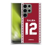 Head Case Designs Officially Licensed Arsenal FC William Saliba 2022/23 Players Home Kit Hard Back Case Compatible With Samsung Galaxy S24 Ultra 5G