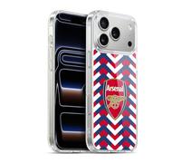 Head Case Designs Officially Licensed Arsenal FC Zigzag Logos Gel Case [Military Grade Protection] Compatible with Apple iPhone 17 Pro Max and Compatible with MagSafe