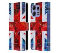 Head Case Designs Officially Licensed Artpoptart Union Jack Flags Leather Book Wallet Case Cover Compatible With Motorola Edge 50 Pro