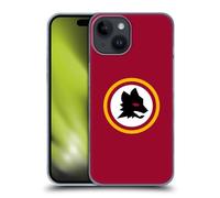 Head Case Designs Officially Licensed AS Roma Wolf Circle Crest Graphics Hard Back Case Compatible With Apple iPhone 15