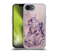 Head Case Designs Officially Licensed Ash Evans Amethyst Cat Graphics Gel Case [Military Grade Protection] Compatible with Apple iPhone 16e and Compatible with MagSafe