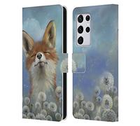 Head Case Designs Officially Licensed Ash Evans Dandelion Fox Animals Leather Wallet Case Compatible With Samsung Galaxy S21 Ultra 5G