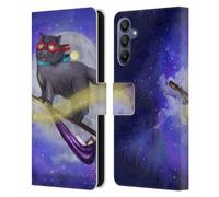 Head Case Designs Officially Licensed Ash Evans Fly By Black Cats Leather Wallet Case Compatible With Samsung Galaxy A15