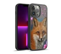 Head Case Designs Officially Licensed Ash Evans Fox Peonies Animals Gel Armour Case [Military Grade Protection] Compatible With Apple iPhone 13 Pro Max