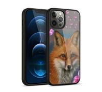 Head Case Designs Officially Licensed Ash Evans Fox Peonies Animals Gel Armour Case [Military Grade Protection] Compatible With Apple iPhone 12 Pro Max