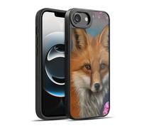 Head Case Designs Officially Licensed Ash Evans Fox Peonies Animals Gel Armour Case [Military Grade Protection] Compatible With Apple iPhone 16e / iPhone 17e