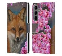 Head Case Designs Officially Licensed Ash Evans Fox Peonies Animals Leather Wallet Case Compatible With Samsung Galaxy S25