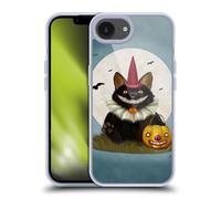 Head Case Designs Officially Licensed Ash Evans Halloween Cat Black Cats 2 Gel Case [Military Grade Protection] Compatible with Apple iPhone 16e and Compatible with MagSafe