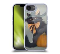 Head Case Designs Officially Licensed Ash Evans Halloween Pumpkin Black Cats 2 Gel Case [Military Grade Protection] Compatible with Apple iPhone 16e and Compatible with MagSafe