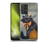 Head Case Designs Officially Licensed Ash Evans Halloween Pumpkin Black Cats 2 Hard Back Case Compatible With Galaxy A52 / A52s / 5G (2021)