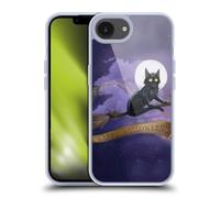 Head Case Designs Officially Licensed Ash Evans Happy Halloween Black Cats Gel Case [Military Grade Protection] Compatible with Apple iPhone 16e and Compatible with MagSafe