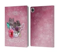 Head Case Designs Officially Licensed Ash Evans Hibiscus Tea Graphics Leather Wallet Case Compatible With Apple iPad Pro 12.9 2020/2021/2022