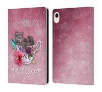 Head Case Designs Officially Licensed Ash Evans Hibiscus Tea Graphics Leather Wallet Case Compatible With Apple iPad mini (2021/2024)