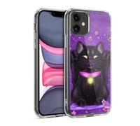 Head Case Designs Officially Licensed Ash Evans Lucky Black Cats Gel Case [Military Grade Protection] Compatible with Apple iPhone 11 and Compatible with MagSafe