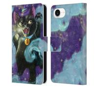 Head Case Designs Officially Licensed Ash Evans Poof! Black Cats Leather Wallet Case Compatible With Apple iPhone 16e