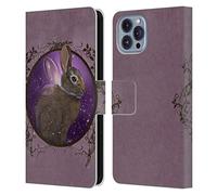 Head Case Designs Officially Licensed Ash Evans Rabbit Animals Leather Wallet Case Compatible With Apple iPhone 14