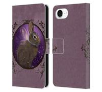 Head Case Designs Officially Licensed Ash Evans Rabbit Animals Leather Wallet Case Compatible With Apple iPhone 16e