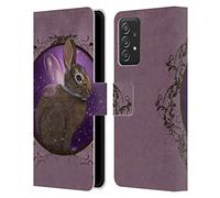 Head Case Designs Officially Licensed Ash Evans Rabbit Animals Leather Wallet Case Compatible With Samsung Galaxy A53 5G (2022)