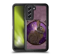 Head Case Designs Officially Licensed Ash Evans Rabbit Animals Ultra-Armoured Shockproof Case [Military Grade Protection] Compatible With Samsung Galaxy S21 FE 5G