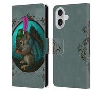 Head Case Designs Officially Licensed Ash Evans Squirrel Animals Leather Wallet Case Compatible With Apple iPhone 16