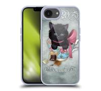 Head Case Designs Officially Licensed Ash Evans Tea Black Cats Gel Case [Military Grade Protection] Compatible with Apple iPhone 16e and Compatible with MagSafe