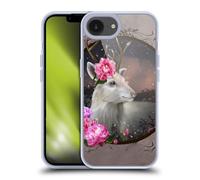 Head Case Designs Officially Licensed Ash Evans White Deer Animals Gel Case [Military Grade Protection] Compatible with Apple iPhone 16e and Compatible with MagSafe