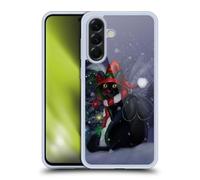 Head Case Designs Officially Licensed Ash Evans Yuletide Cheer Black Cats Gel Case [Military Grade Protection] Compatible With Samsung Galaxy A56 5G