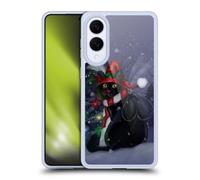 Head Case Designs Officially Licensed Ash Evans Yuletide Cheer Black Cats Gel Case [Military Grade Protection] Compatible With Samsung Galaxy S25 Edge