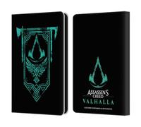 Head Case Designs Officially Licensed Assassin's Creed ACV Banner Valhalla Symbols And Patterns Leather Wallet Case Compatible With Amazon Kindle 11th Gen (2024)