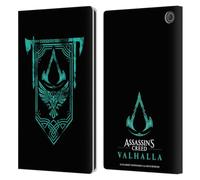 Head Case Designs Officially Licensed Assassin's Creed ACV Banner Valhalla Symbols And Patterns Leather Wallet Case Compatible With Amazon Fire Max 11 2023