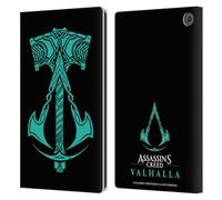 Head Case Designs Officially Licensed Assassin's Creed ACV Hammer And Crest 1 Valhalla Symbols And Patterns Leather Wallet Case Compatible With Amazon Fire Max 11 2023
