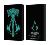 Head Case Designs Officially Licensed Assassin's Creed ACV Hammer And Crest 1 Valhalla Symbols And Patterns Leather Wallet Case Compatible With Amazon Kindle Paperwhite 6