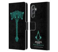 Head Case Designs Officially Licensed Assassin's Creed ACV Hammer And Crest 2 Valhalla Symbols And Patterns Leather Wallet Case Compatible With Samsung Galaxy A25 5G