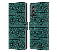 Head Case Designs Officially Licensed Assassin's Creed ACV Pattern 2 Valhalla Symbols And Patterns Leather Wallet Case Compatible With Samsung Galaxy A25 5G