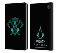Head Case Designs Officially Licensed Assassin's Creed ACV Weapons Valhalla Symbols And Patterns Leather Wallet Case Compatible With Amazon Fire 7 2022