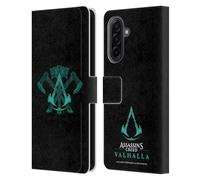 Head Case Designs Officially Licensed Assassin's Creed ACV Weapons Valhalla Symbols And Patterns Leather Wallet Case Compatible With Samsung Galaxy A17 4G / 5G