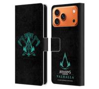 Head Case Designs Officially Licensed Assassin's Creed ACV Weapons Valhalla Symbols And Patterns Leather Wallet Case Compatible With Apple iPhone 17 Pro Max