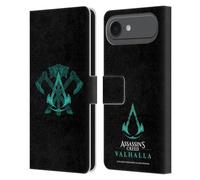 Head Case Designs Officially Licensed Assassin's Creed ACV Weapons Valhalla Symbols And Patterns Leather Wallet Case Compatible With Apple iPhone 17 Air