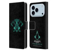 Head Case Designs Officially Licensed Assassin's Creed ACV Weapons Valhalla Symbols And Patterns Leather Wallet Case Compatible With Apple iPhone 17 Pro