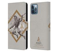 Head Case Designs Officially Licensed Assassin's Creed Alexios Map Odyssey Artwork Leather Wallet Case Compatible With Apple iPhone 12 / iPhone 12 Pro