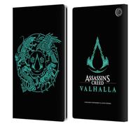 Head Case Designs Officially Licensed Assassin's Creed Animals Crest Valhalla Compositions And Patterns Leather Wallet Case Compatible With Amazon Fire Max 11 2023